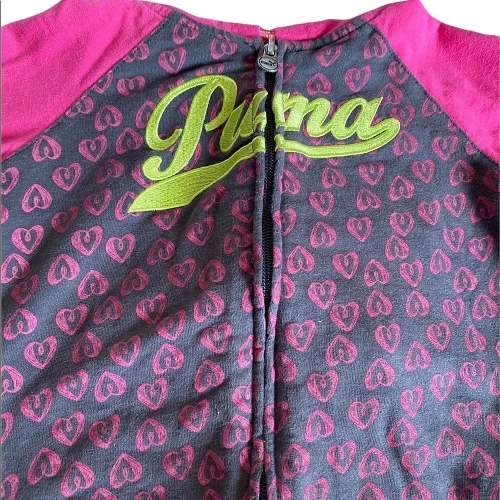 Puma Gray and Pink Girls Hoodie Sweat Suit Size 24 Months - Picture 6 of 7